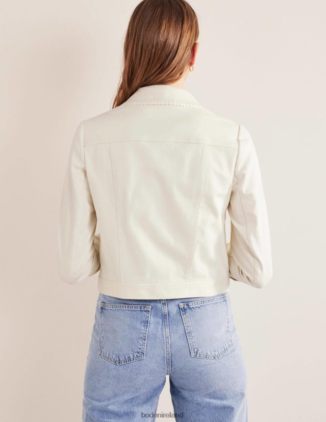 Ecru Clothing Crochet Trim Denim Jacket Boden Women L466L61765