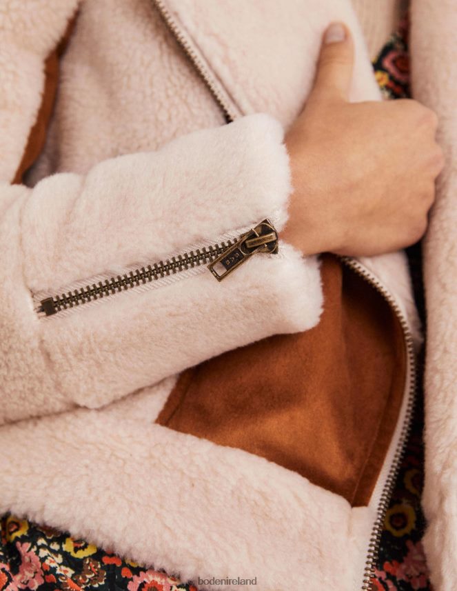 Hazel Shearling Clothing Faux Shearling Biker Jacket Boden Women L466L61968