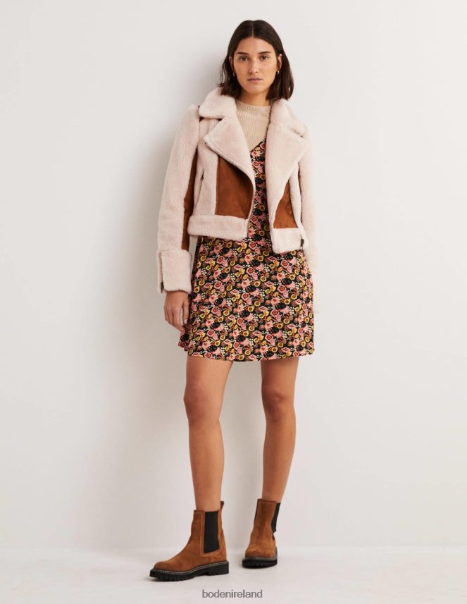 Hazel Shearling Clothing Faux Shearling Biker Jacket Boden Women L466L61968