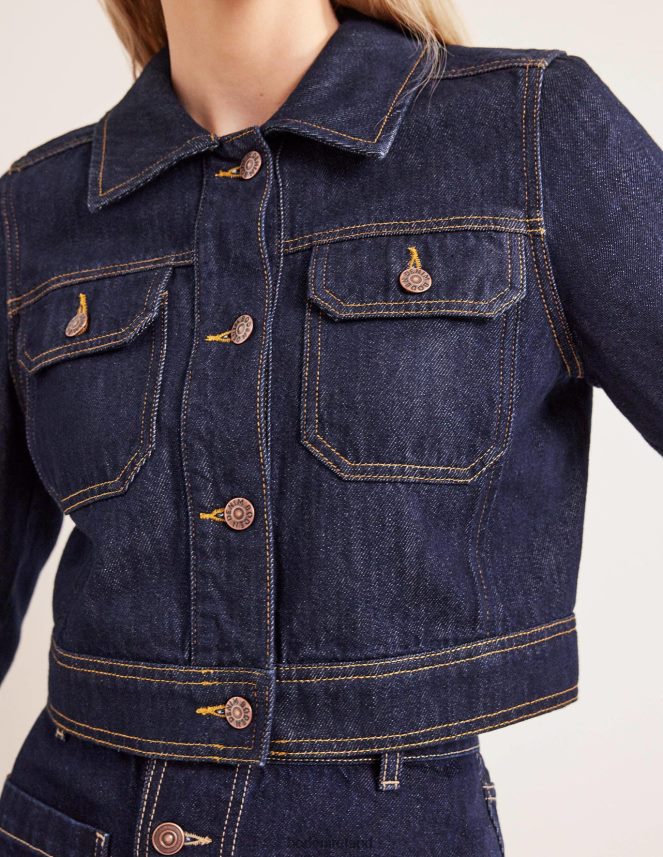Indigo Clothing Cropped Casual Cotton Jacket Boden Women L466L61379