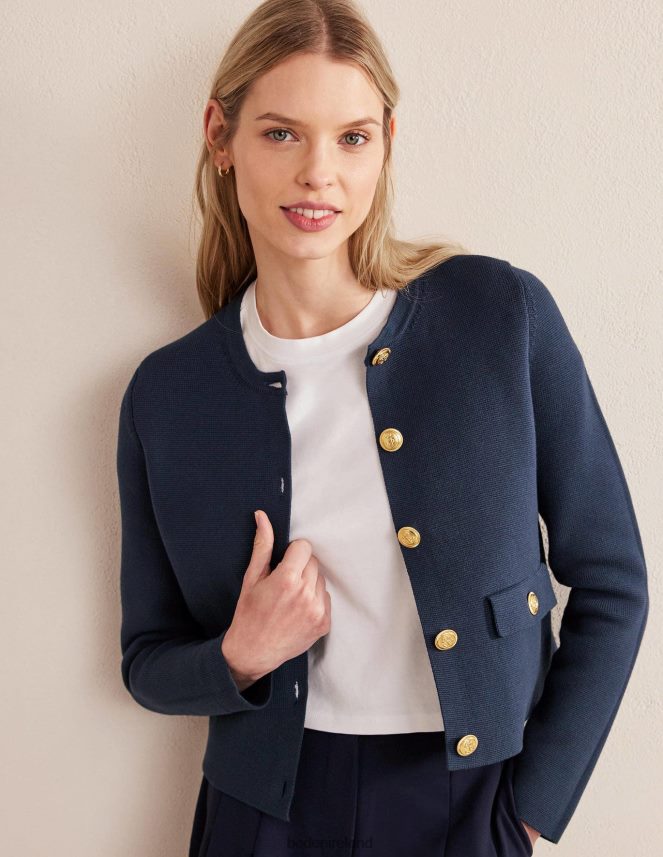 Navy Clothing Holly Cropped Knitted Jacket Boden Women L466L62479