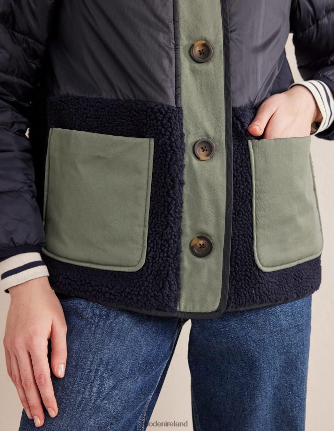 Navy Clothing Quilted Borg Jacket Boden Women L466L61601