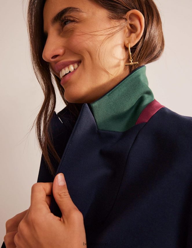 Navy Clothing The Marylebone Jersey Blazer Boden Women L466L6671