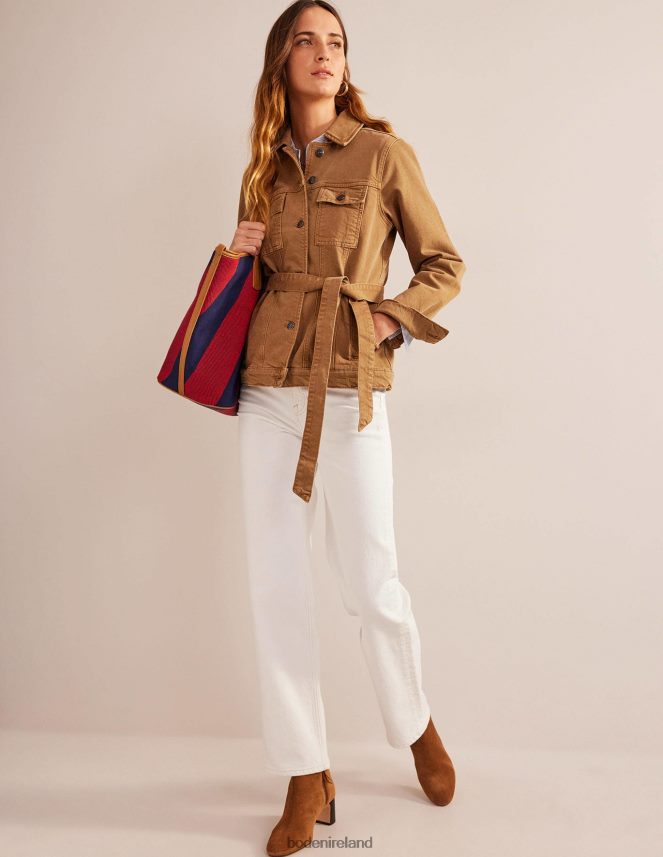 Raw Umber Clothing Belted Denim Jacket Boden Women L466L6676