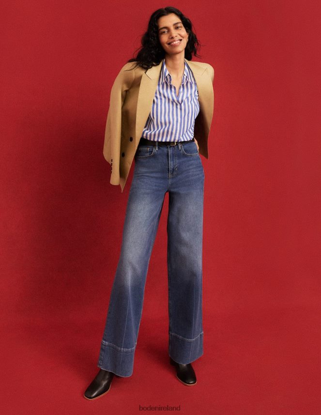 SLATE GREEN Clothing Double Breasted Twill Blazer Boden Women L466L61622