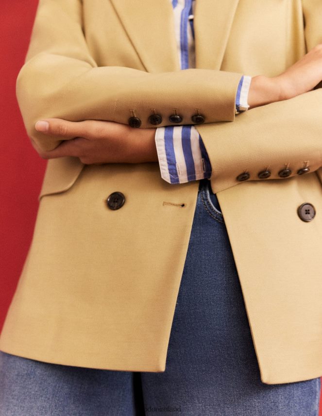 SLATE GREEN Clothing Double Breasted Twill Blazer Boden Women L466L61622