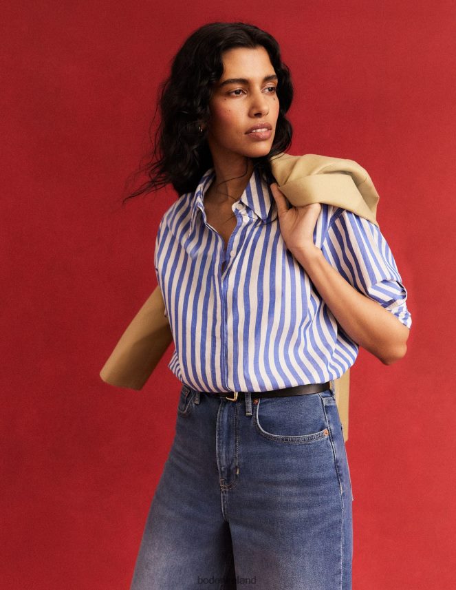 SLATE GREEN Clothing Double Breasted Twill Blazer Boden Women L466L61622