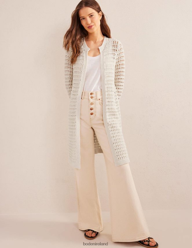 Warm Ivory Clothing Crochet Coatigan Boden Women L466L61879