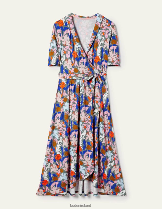 Alder & Oriental Bird Clothing Lavinia Jersey Wrap Dress Boden Women L466L62423