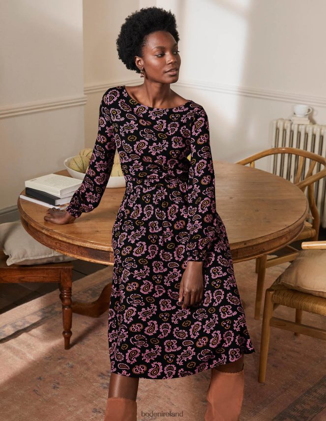 Azalea & Intricate Paisley Clothing Evelyn Jersey Midi Dress Boden Women L466L62394