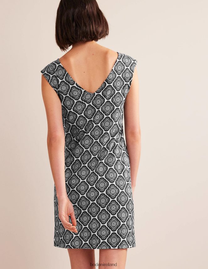 Black & Botanic Blush Clothing Sleeveless Jersey Shift Dress Boden Women L466L6949