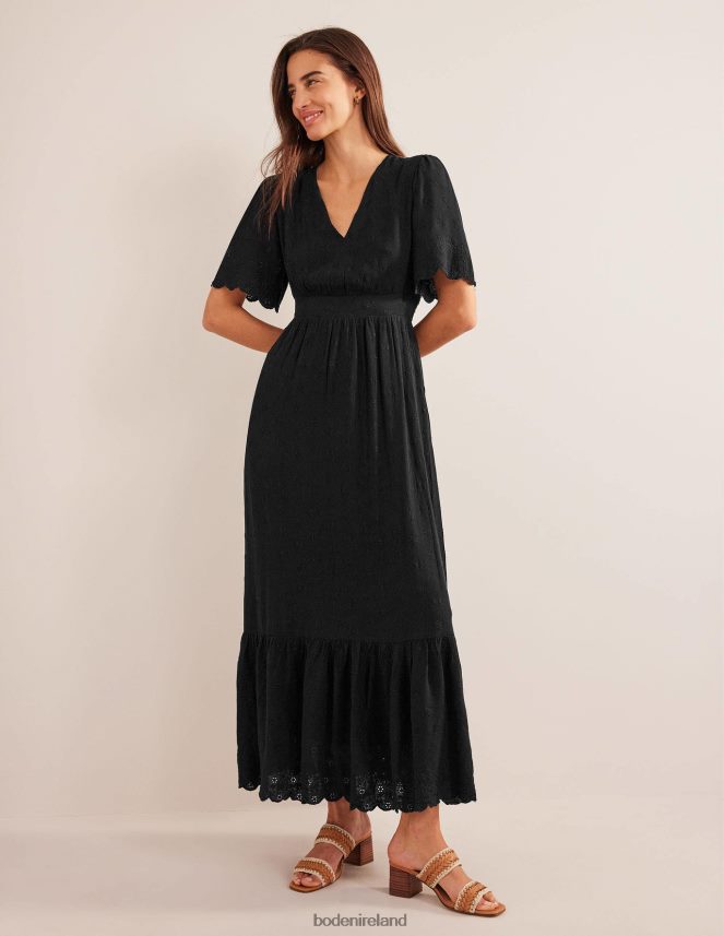 Black Clothing Broderie Maxi Dress Boden Women L466L61235