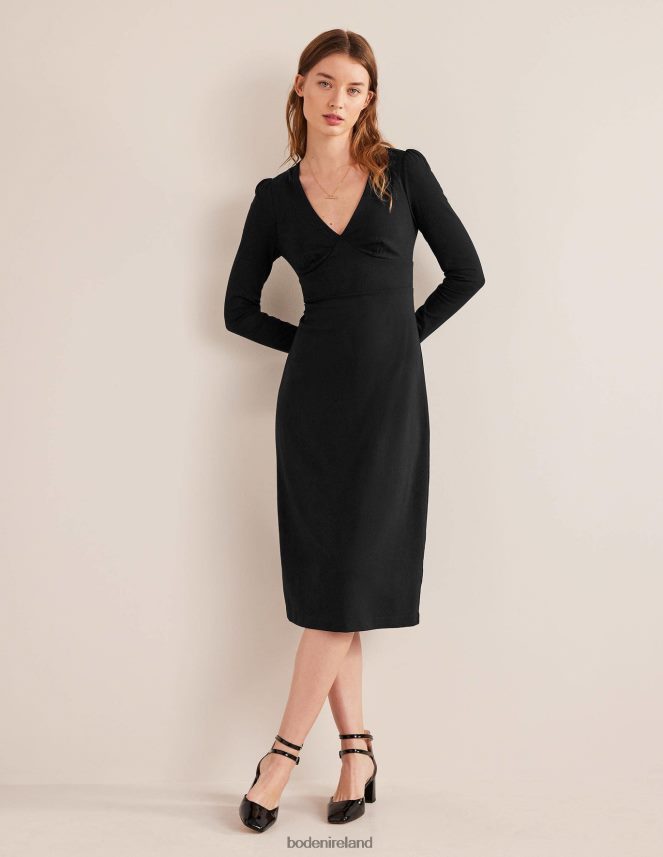 Black Clothing Column Jersey Midi Tea Dress Boden Women L466L61585