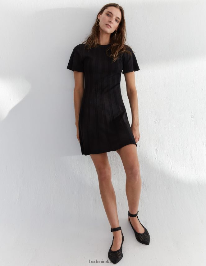 Black Clothing Flared Stitch Mini Dress Boden Women L466L61137