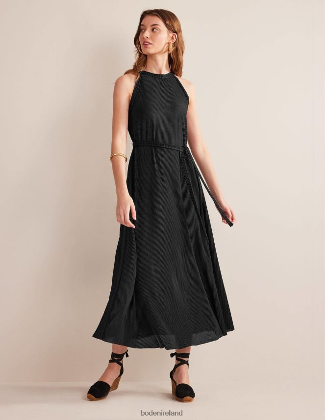 Black Clothing Jersey Plisse Maxi Dress Boden Women L466L6925