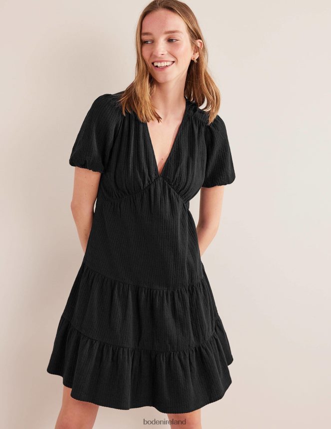 Black Clothing Jersey Seersucker Dress Boden Women L466L62070