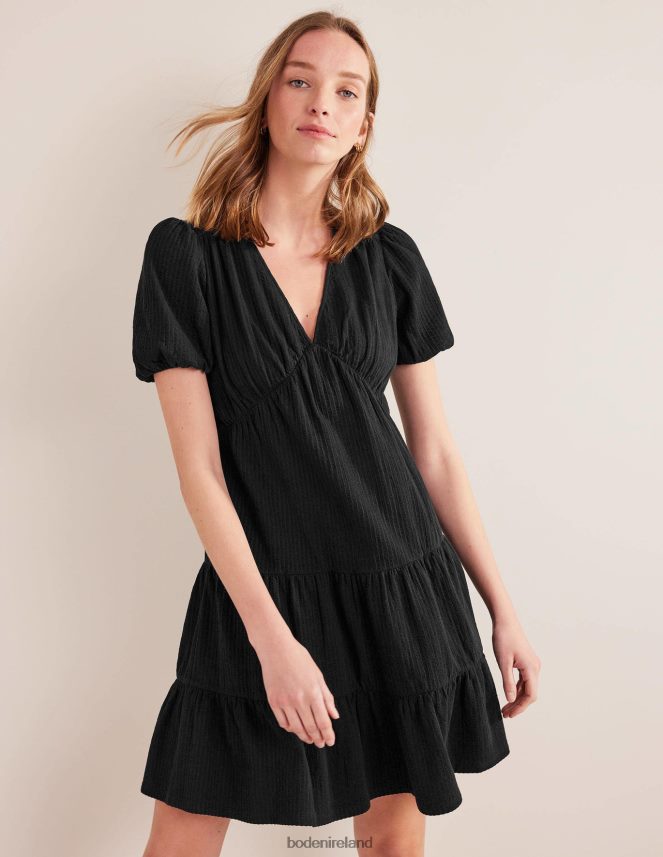 Black Clothing Jersey Seersucker Dress Boden Women L466L62070