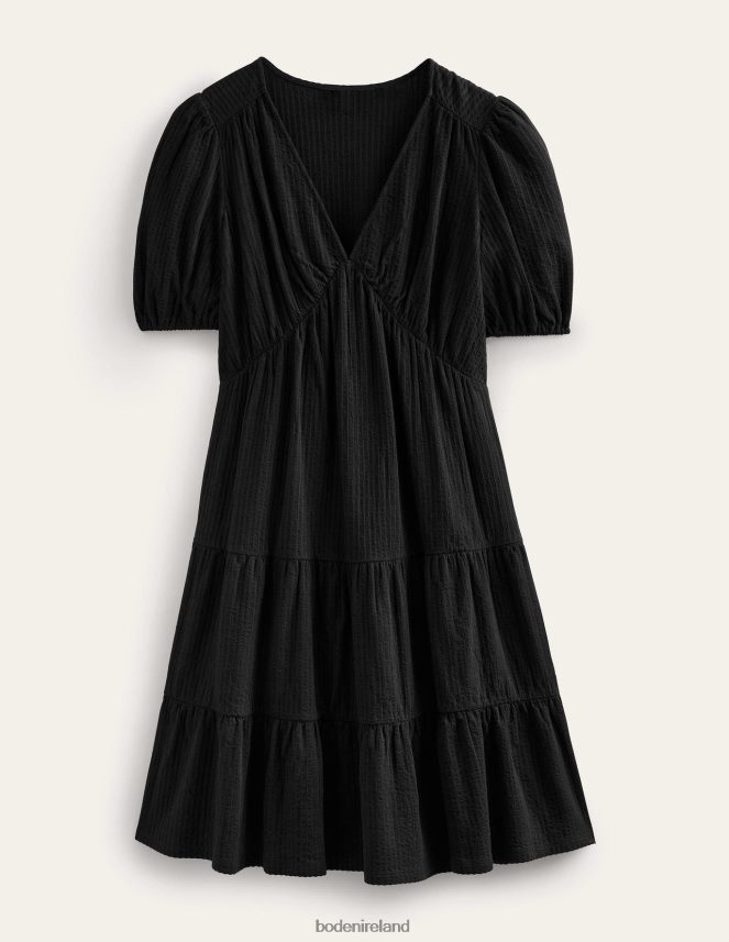 Black Clothing Jersey Seersucker Dress Boden Women L466L62070