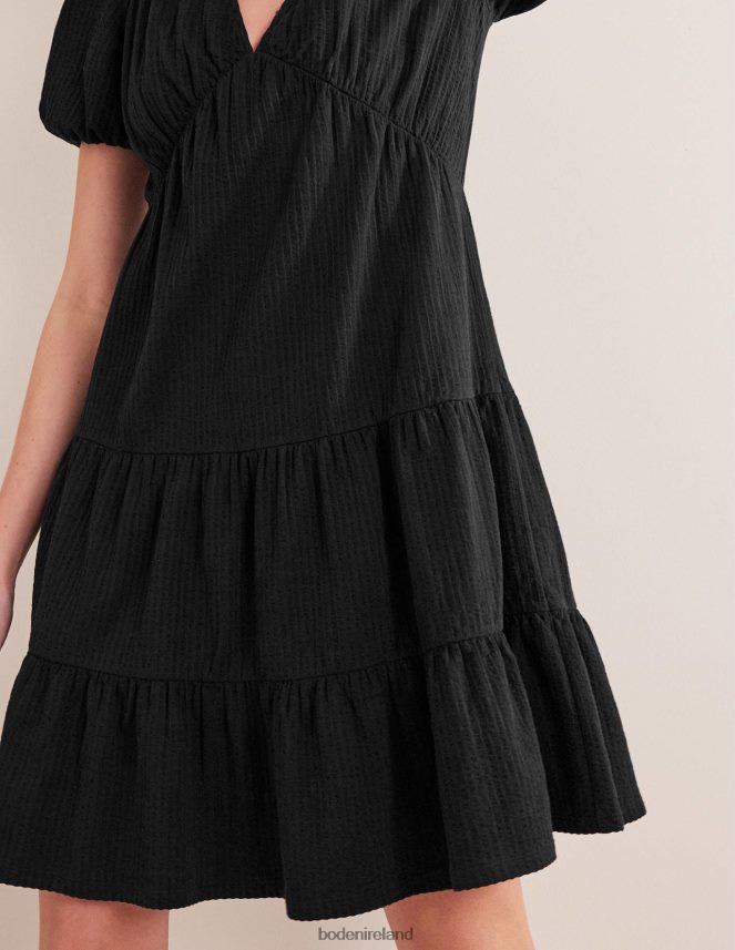 Black Clothing Jersey Seersucker Dress Boden Women L466L62070