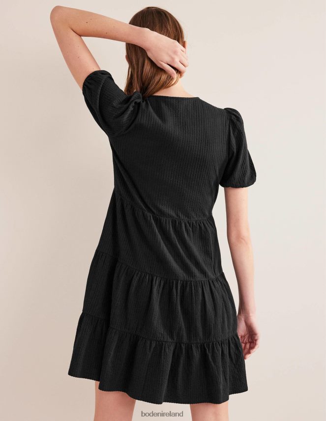Black Clothing Jersey Seersucker Dress Boden Women L466L62070