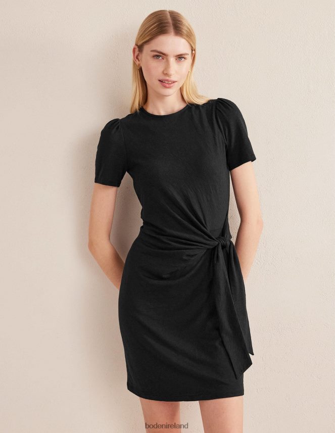 Black Clothing Knot Front Jersey Dress Boden Women L466L62587
