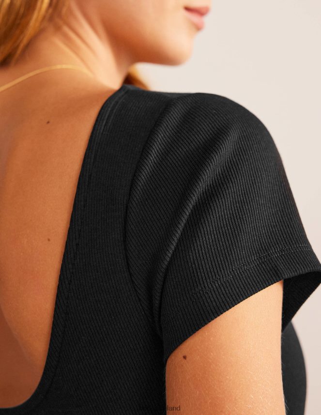 Black Clothing Low-Back Rib Jersey Mini Dress Boden Women L466L61029