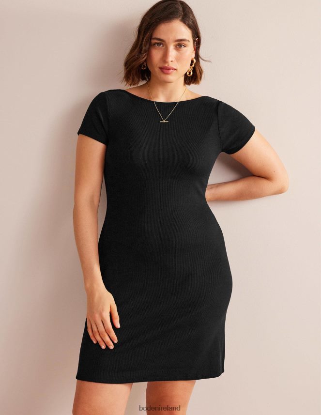 Black Clothing Low-Back Rib Jersey Mini Dress Boden Women L466L61029