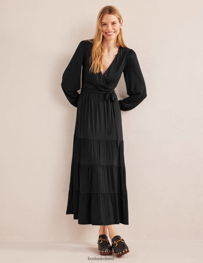 Black Clothing Multi Tiered Wrap Maxi Dress Boden Women L466L61242