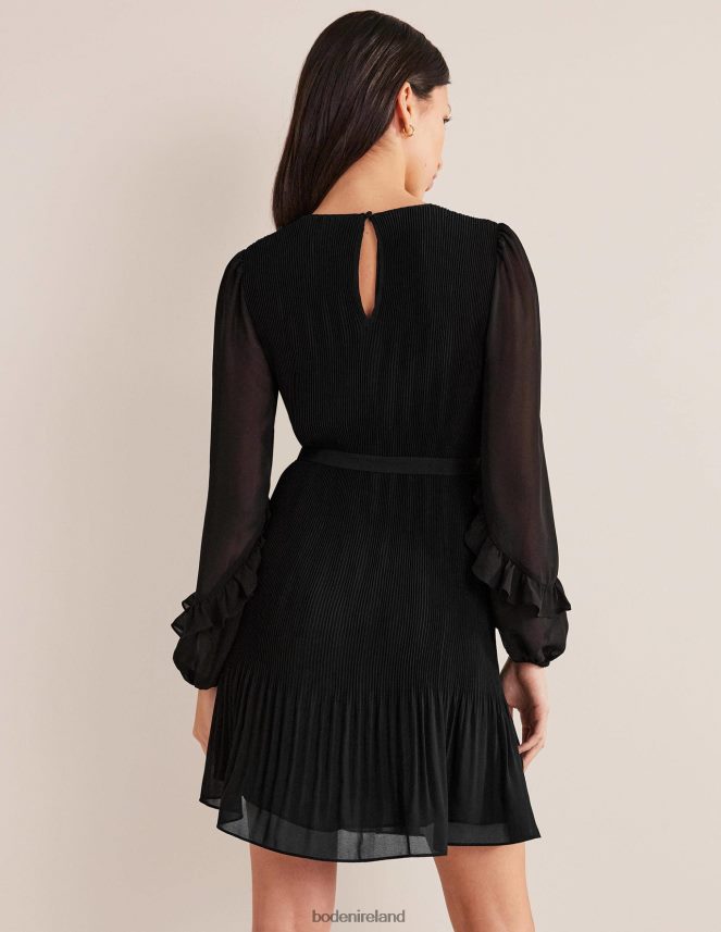 Black Clothing Plisse Mini Dress Boden Women L466L61441