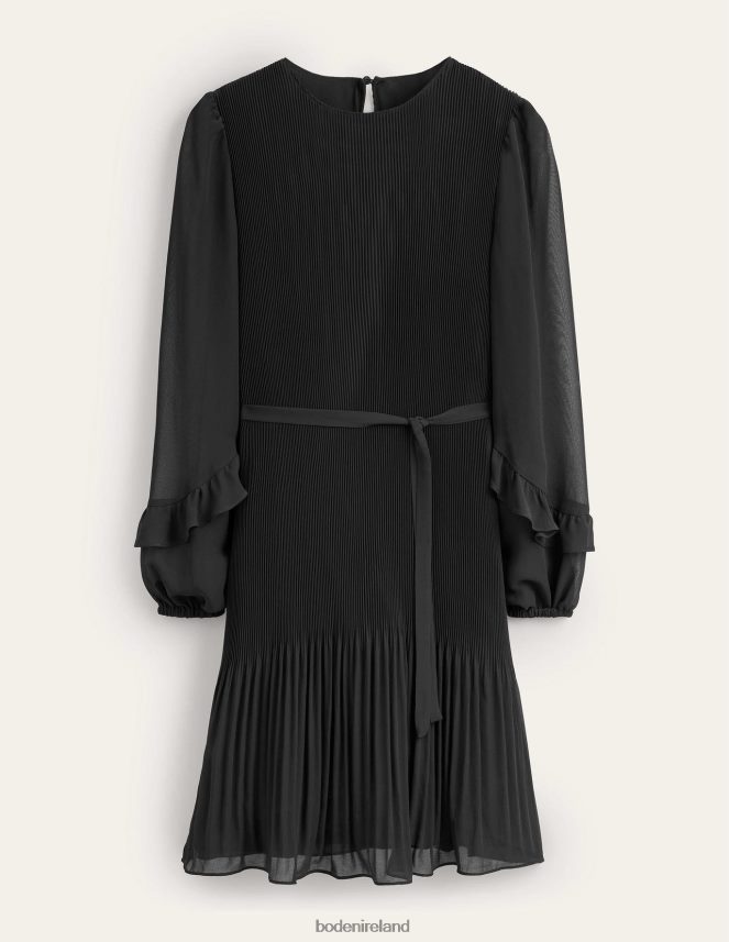 Black Clothing Plisse Mini Dress Boden Women L466L61441