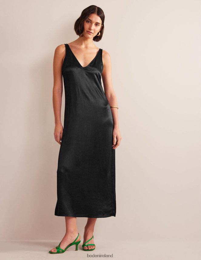 Black Clothing Satin Slip Maxi Dress Boden Women L466L61164