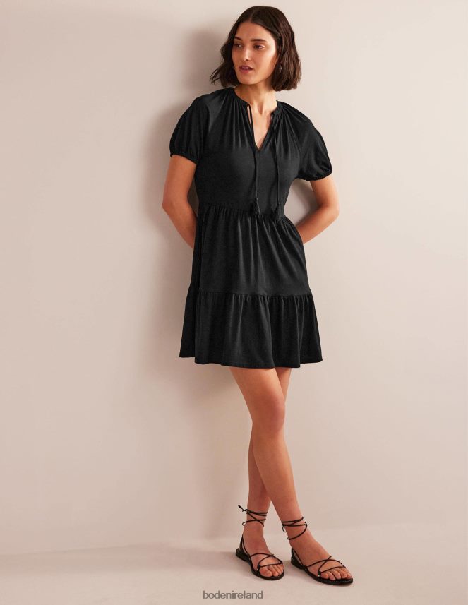 Black Clothing Short Sleeve Jersey Mini Dress Boden Women L466L61295