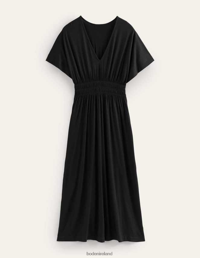 Black Clothing Smock Waist Jersey Maxi Dress Boden Women L466L61479