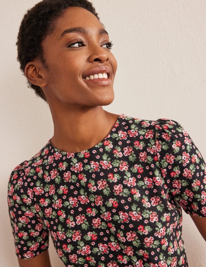 Black & Diamond Rose Clothing Knot Front Jersey Dress Boden Women L466L61145