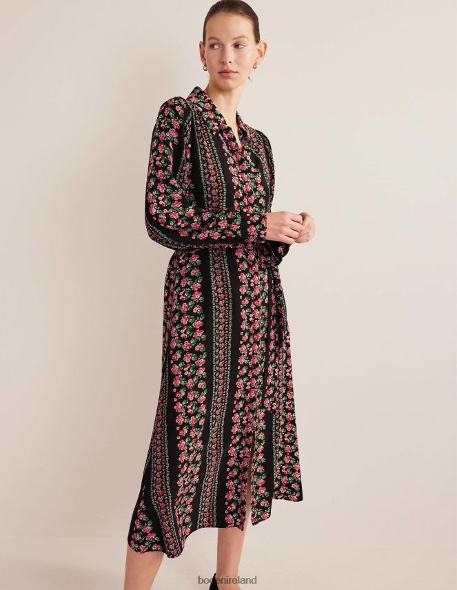 Black Diamond Rose Clothing Midi Shirt Dress Boden Women L466L62550