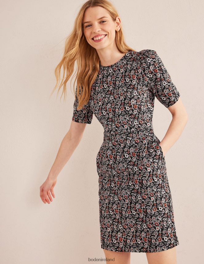 Black & Pansy Bloom Clothing Zoe Jersey Dress Boden Women L466L61071