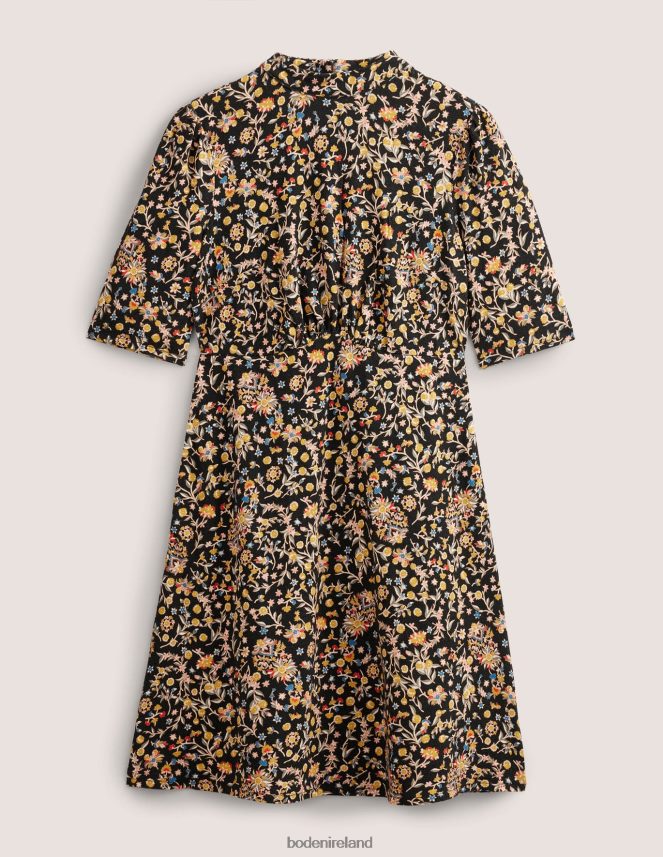 Black & Wildflower Paisley Clothing Jersey Mini Dress Boden Women L466L61346
