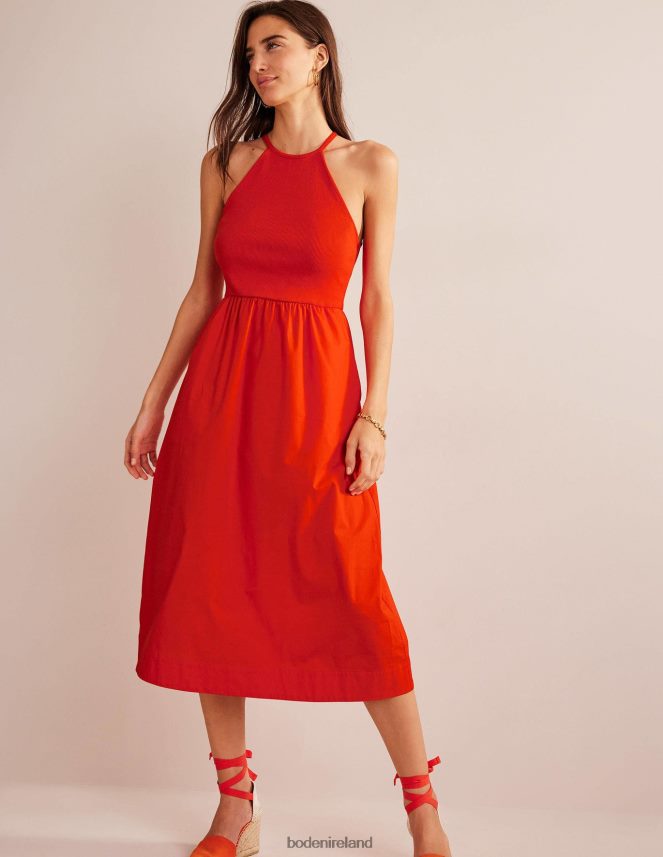 Blood Orange Clothing Ribbed Halterneck Midi Dress Boden Women L466L61212
