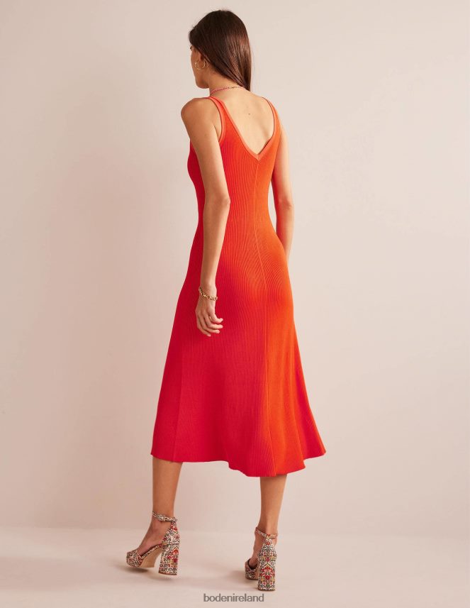 Blood Orange Clothing V-Neck Knitted Midi Dress Boden Women L466L63