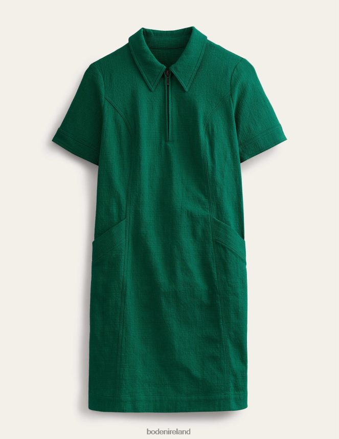 Bottle Green Clothing Zip Detail Mini Shift Dress Boden Women L466L61318