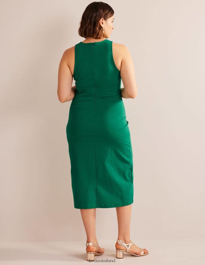Bright Emerald Clothing Racer Jersey Midi Dress Boden Women L466L61007