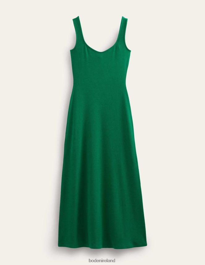 Bright Emerald Clothing Strappy Rib Jersey Maxi Dress Boden Women L466L62164