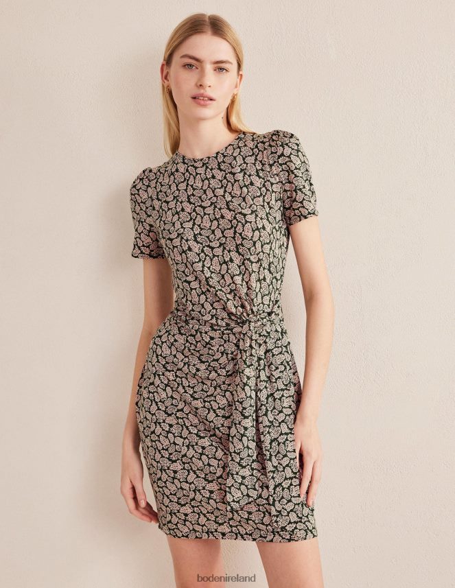 Cavolo Nero & Paisley Pop Clothing Knot Front Jersey Dress Boden Women L466L61229