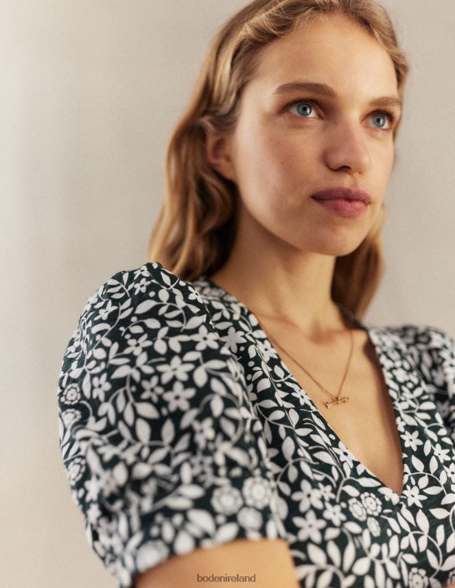 Chatsworth & Sunflower Pop Clothing V-Neck Jersey Mini Dress Boden Women L466L62159