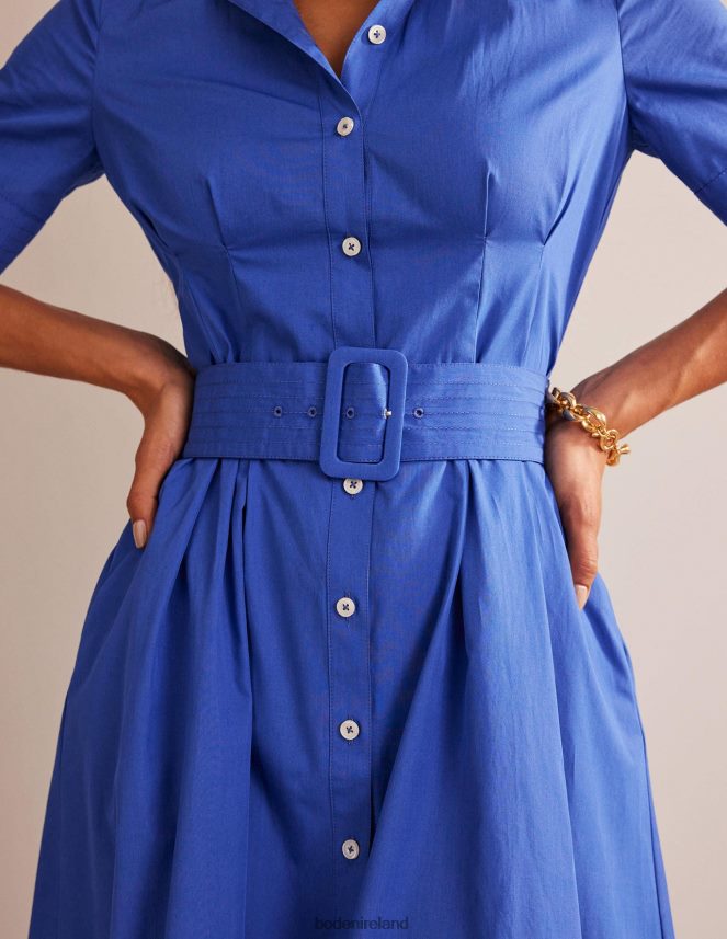 Cobalt Blue Clothing Pippa Midi Shirt Dress Boden Women L466L652