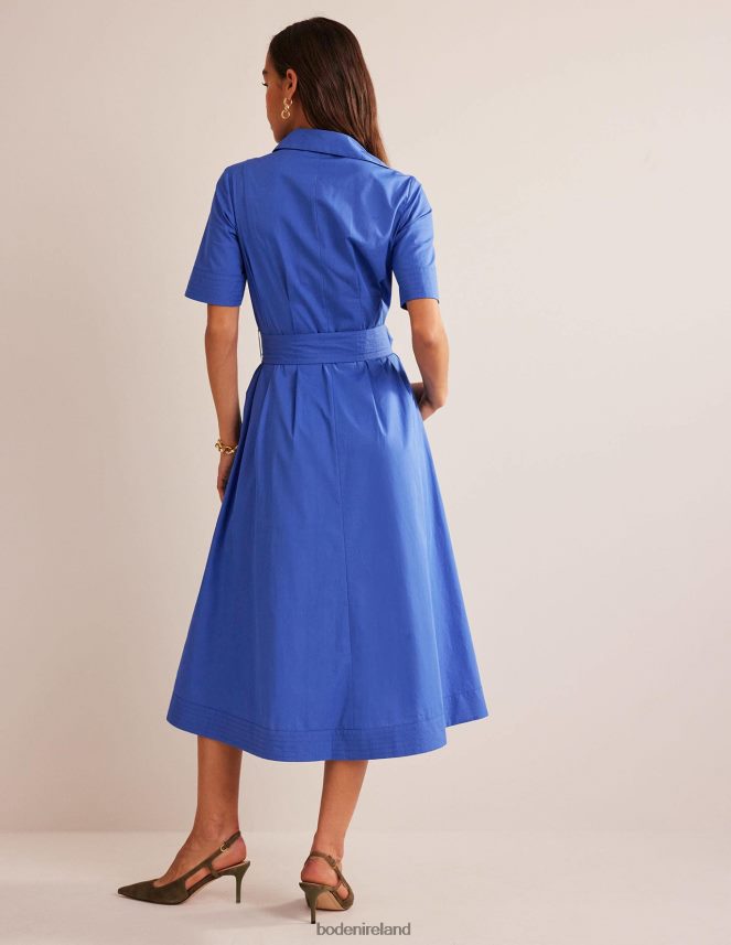 Cobalt Blue Clothing Pippa Midi Shirt Dress Boden Women L466L652