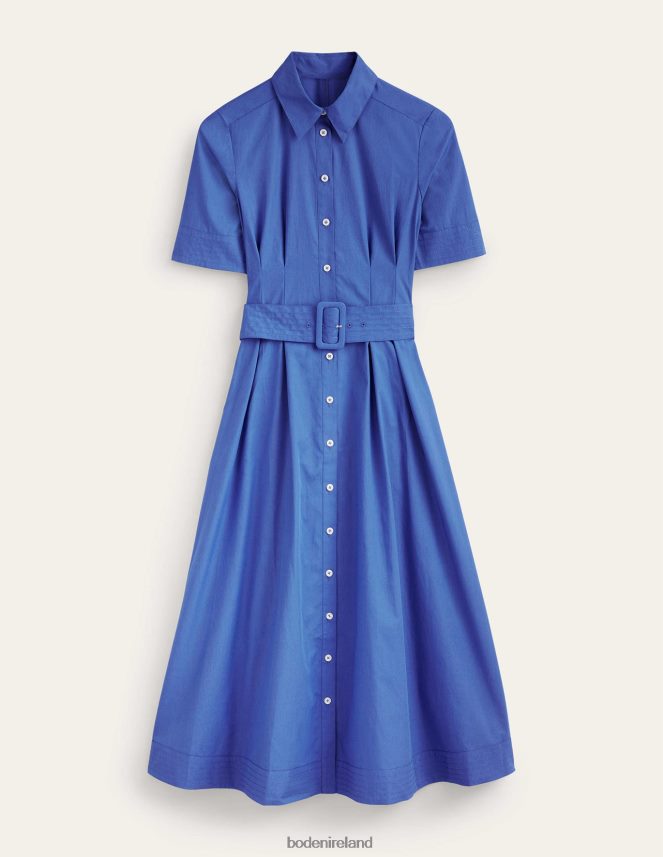 Cobalt Blue Clothing Pippa Midi Shirt Dress Boden Women L466L652