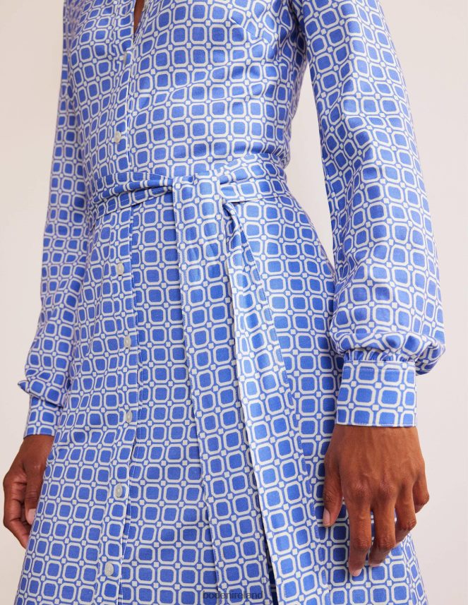 Cyan & Block Cube Clothing Julia Jersey Shirt Dress Boden Women L466L660