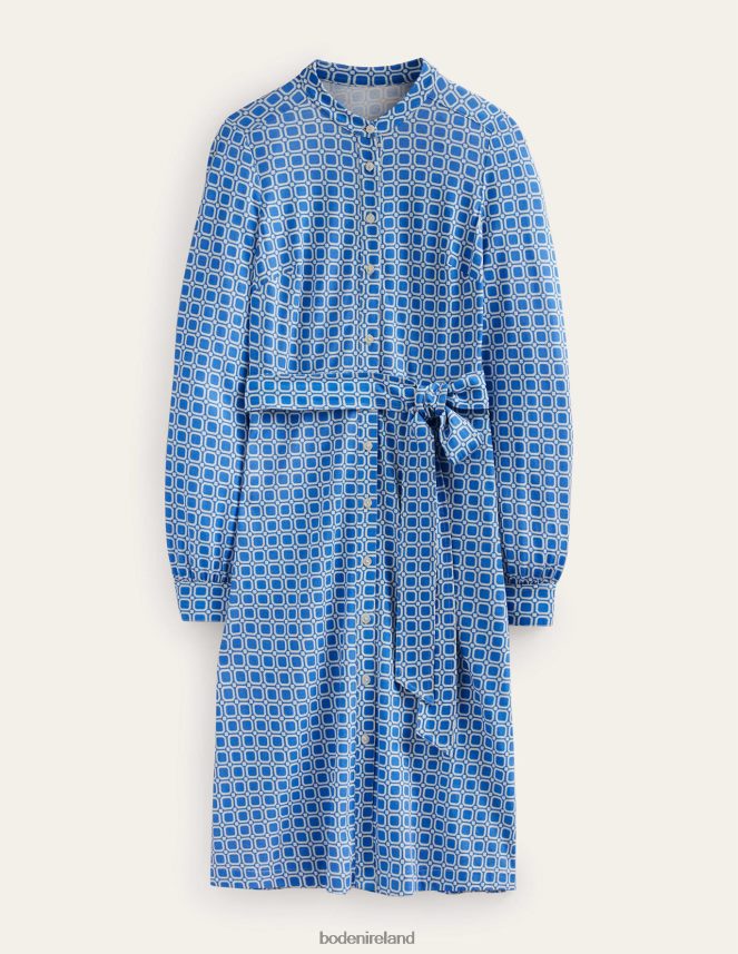 Cyan & Block Cube Clothing Julia Jersey Shirt Dress Boden Women L466L660