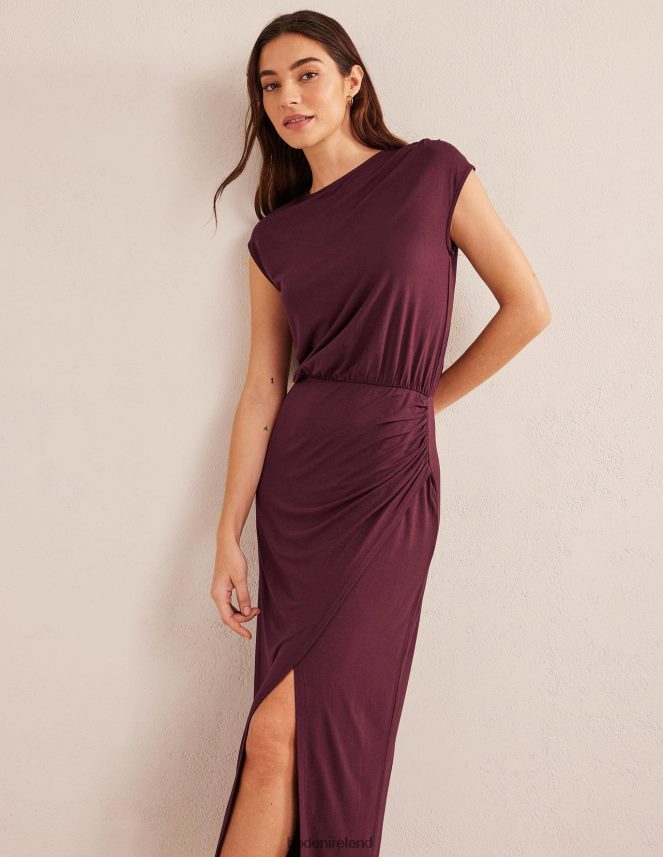 Dark Burgundy Clothing Column Jersey Maxi Dress Boden Women L466L62163